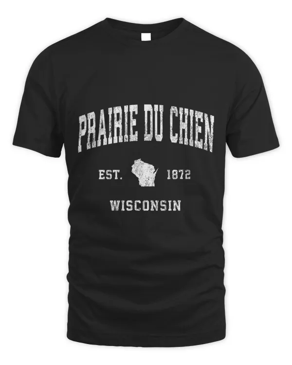 Prairie du Chien Wisconsin WI Vintage Athletic Sports Design 9