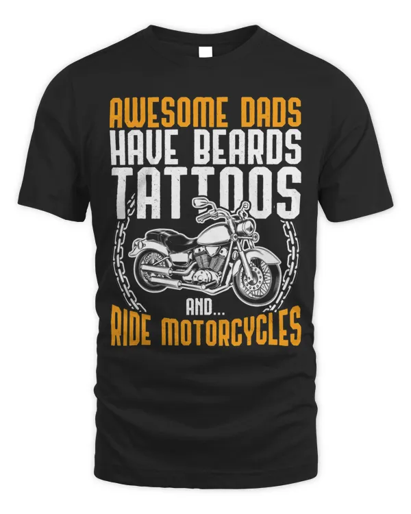 Tattooed Dad Motorcycle Fathers Day Gift Funny Tattoo
