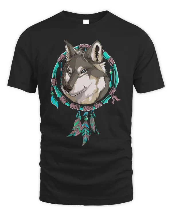 Beautiful Wolf Dreamcatcher Native
