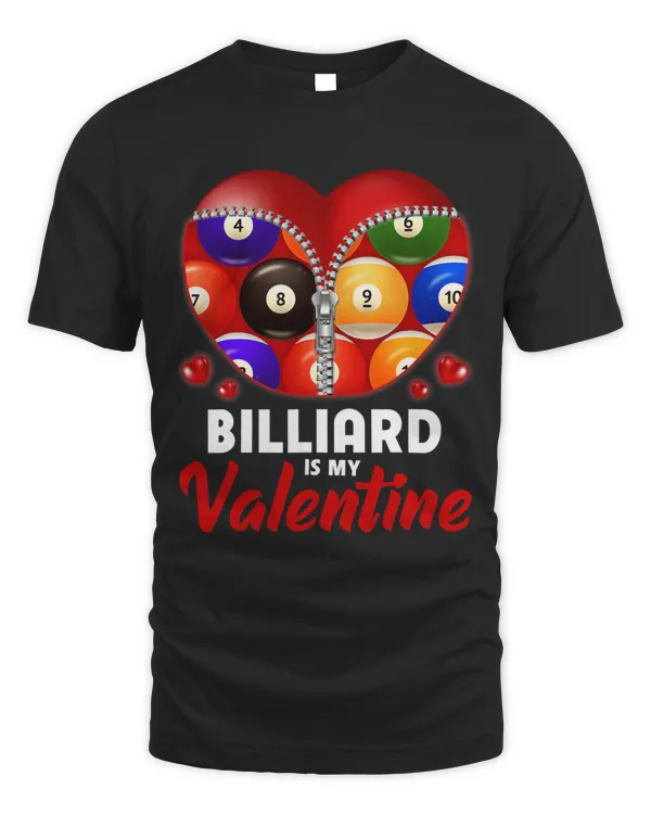 Billiard Is My Valentine Billiard Ball Heart Valentines Day 8