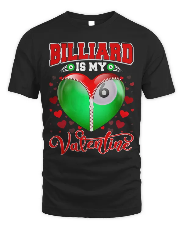 Billiard Is My Valentine Billiard Ball Heart Valentines Day