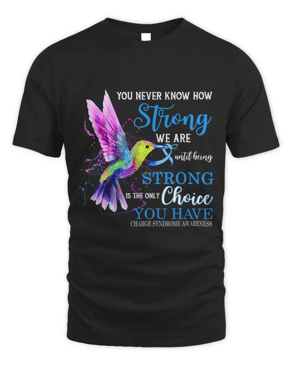 Charge Syndrome Awareness Blue Strong Hummingbird