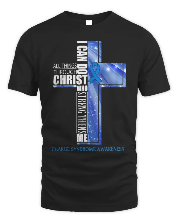 Charge Syndrome Awareness Christian Cross Ribbon