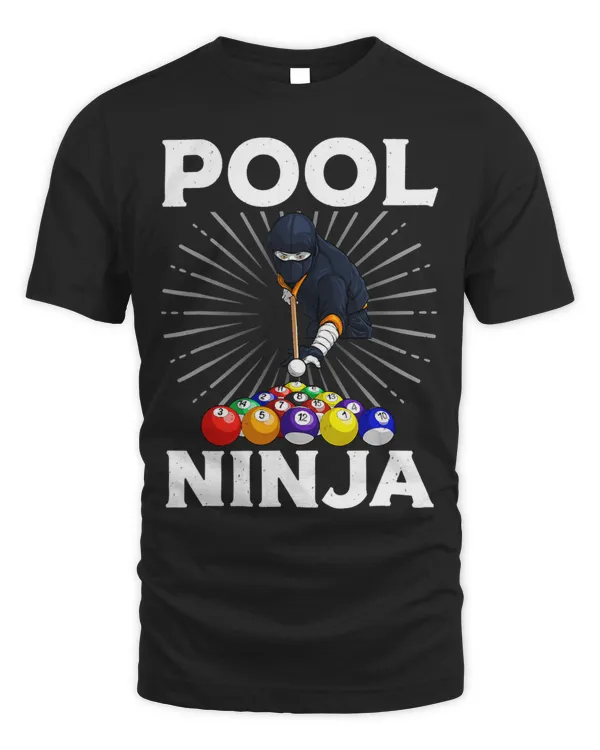 Cool Billiards Art For Men Women Pool Player Ninja Billiard