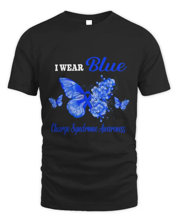 Charge Syndrome Awareness I Wear Blue Butterfly