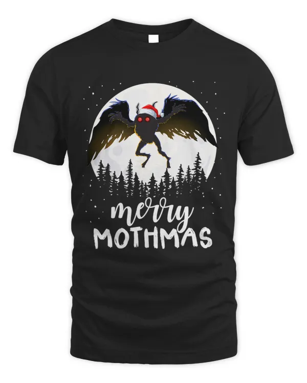 Christmas Mothman Merry Mothmas Creepy Folklore Cryptid Xmas