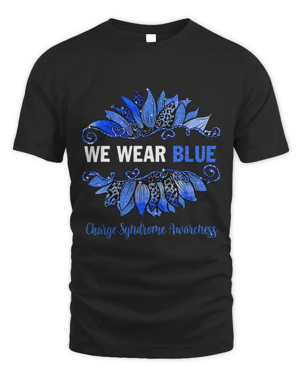 Charge Syndrome Awareness We Wear Blue Sunflower