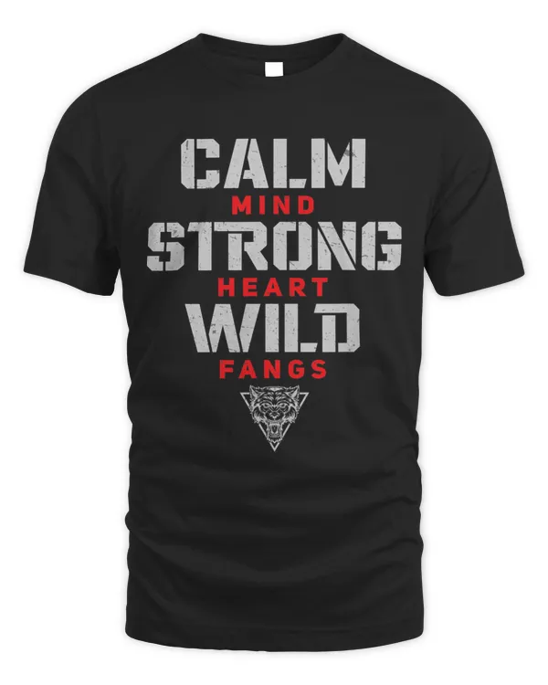 Calm Mind Strong Heart Vintage Alpha Wolves For A Wolf Lover