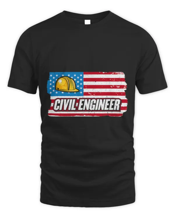 Civil Engineer American Flag Patriotic Civil Engineer