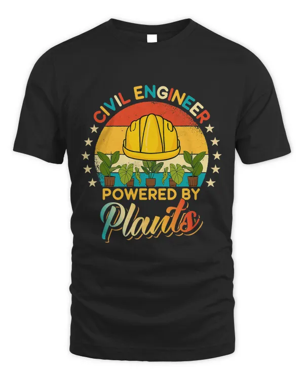 Civil Engineer Retro Plants Lover Civil Engineer Engineering