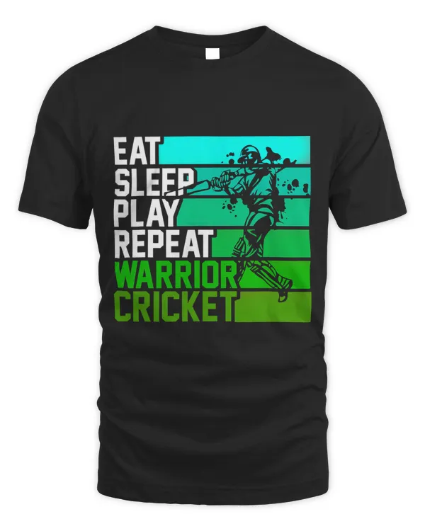 Eat Sleep Play Warrior Cricket Cricket Player Cricketer