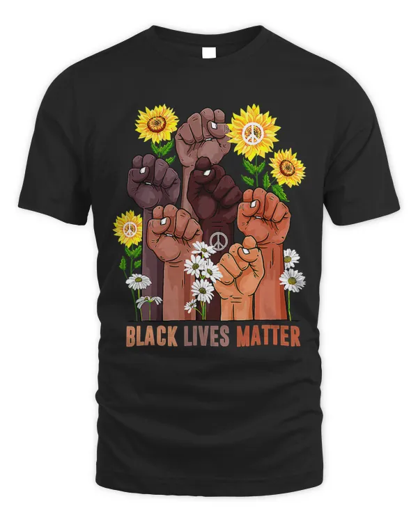 Black History Lives Matter Rise Hand Sunflower Peace African1