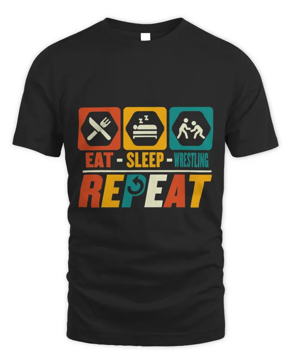 Eat Sleep Wrestling Repeat Funny Fighter Wrestling Wrestler