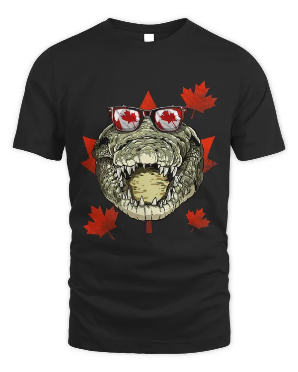 Canadian Crocodile Maple Leaf Patriotic Canada Flag 331