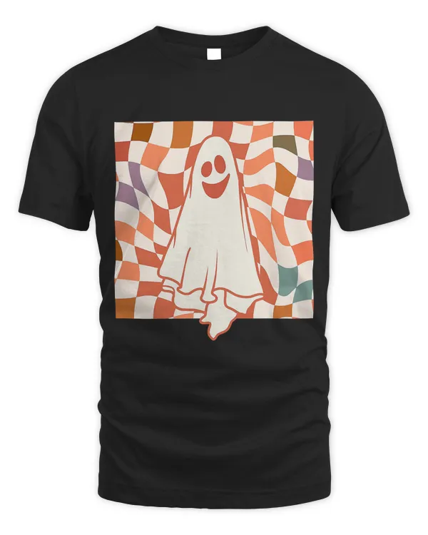 Groovy Boho Spooky Vibes Ghost Funny Cute Ghost Pumpkin Hall496