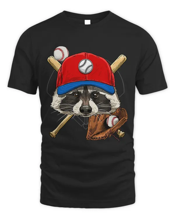 Raccoon Baseball Raccoon Lovers Baseball Player 117
