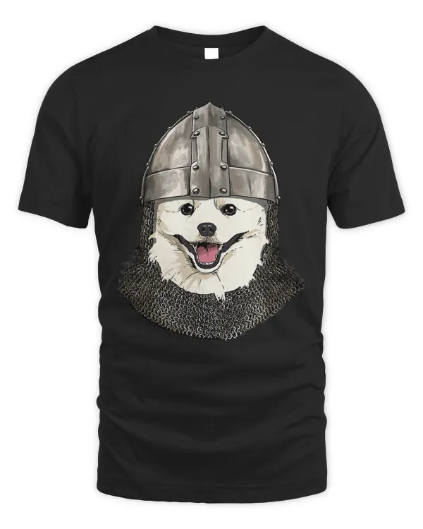 Medieval American Eskimo Knight Warrior Dog Lover 5