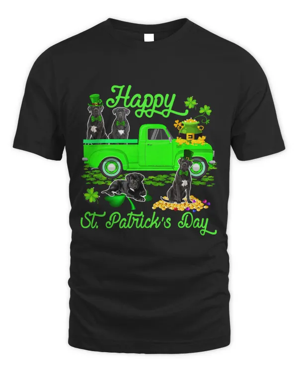 Happy St. Patricks Day Leprechaun Cane Corso Green Truck
