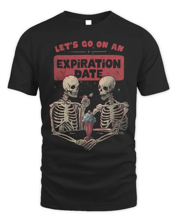 Funny Halloween Couple Lets Go On A Expiration Date Skeleton591