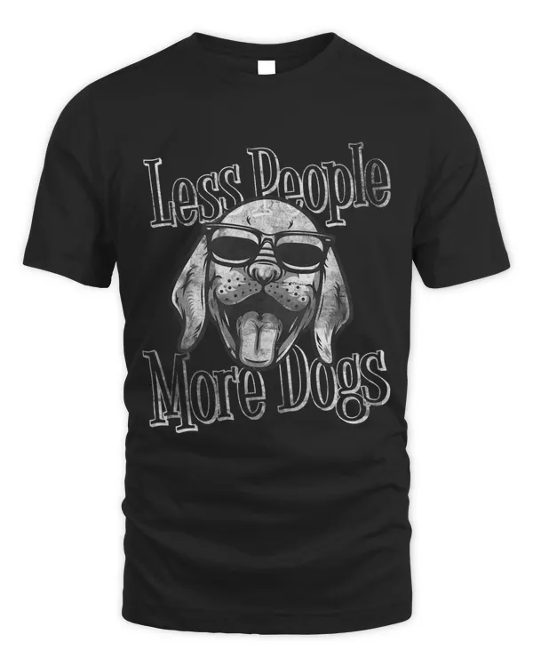 Less People More Dogs T- Retriever Funny Dog For Dog Lovers T-Shirt