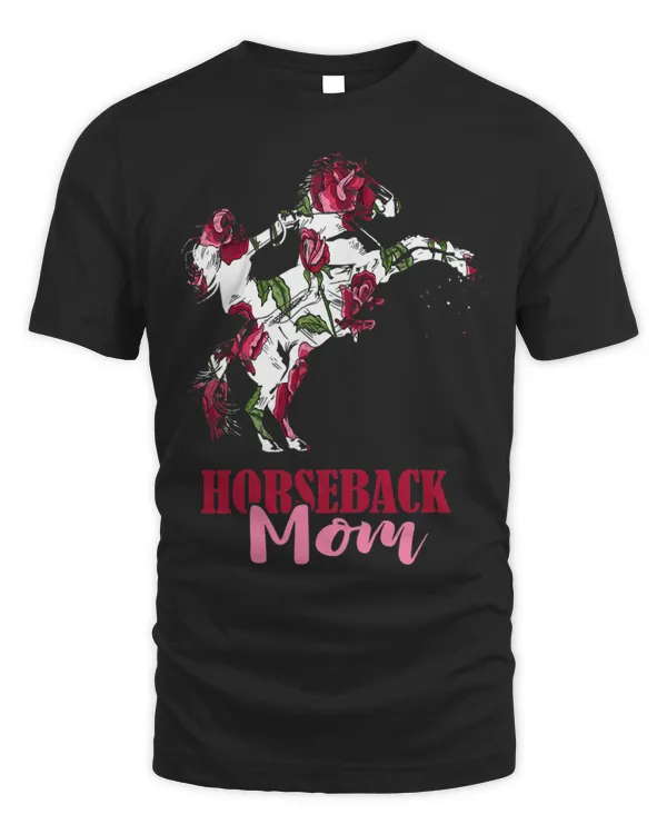 Womens Horseback Mom Rose Horseback Riding Equestrian Rider