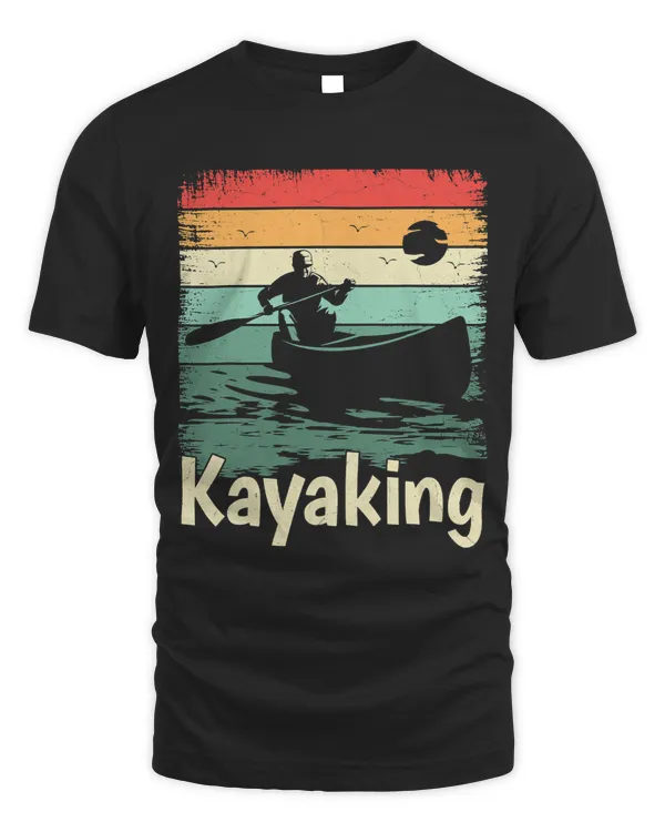 Kayaker Vintage Retro Kayak Boat Kayaking