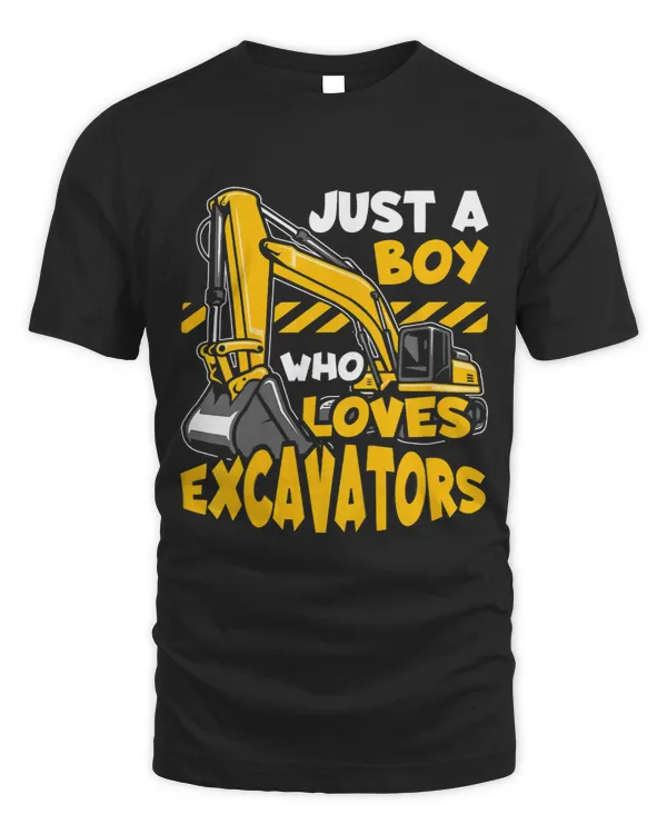 Kids Construction Vehicle Just A Boy Who Loves Excavators 46
