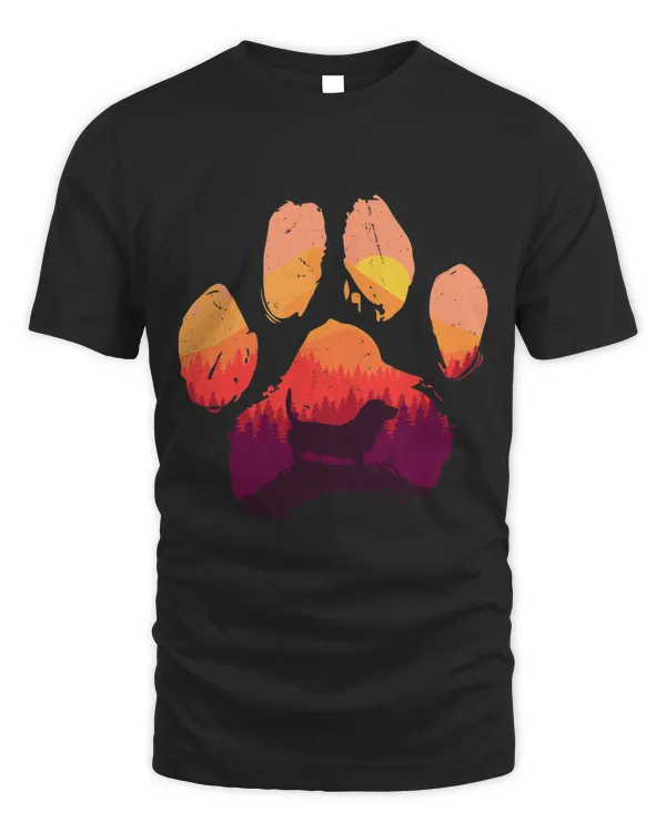 Paw Bassador Dog Mom Dad Mountains Sunset Dog Mom Dad Mounta