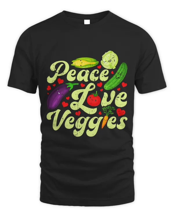 Peace Love Veggies Vegetable Plant Vegan Lovers