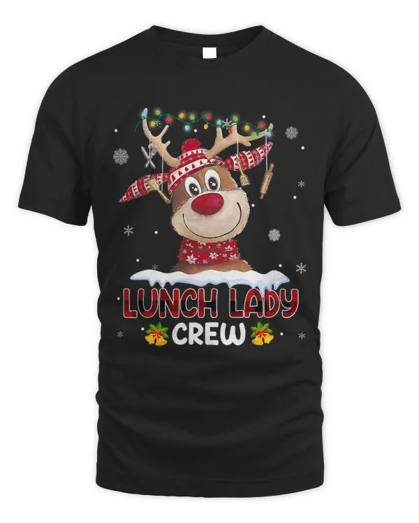 Lunch Lady Crew Reindeer Funny Lunch Lady Christmas Lights135