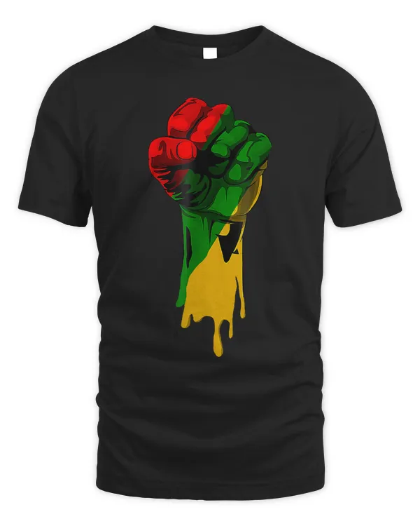 Inspiring Black Leaders Power Fist Hand Black History Month