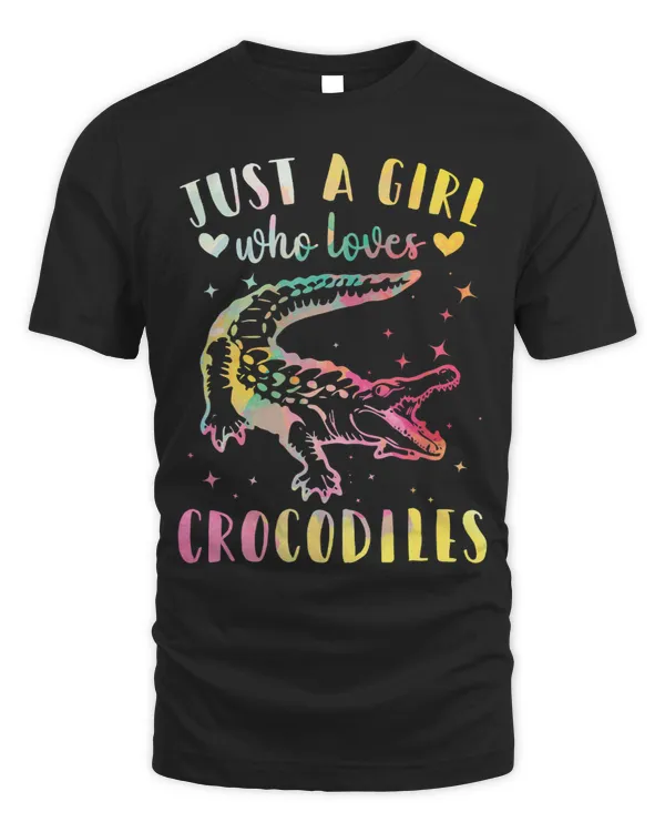 Just a Girl Who Loves Crocodiles Watercolor Crocodile Women 215