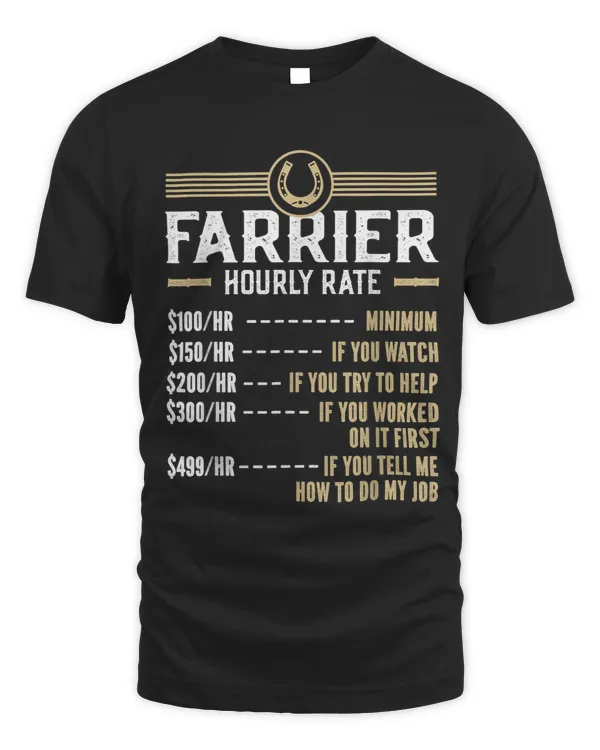 Funny Farrier Hourly Rate Horseshoer Hoof Care