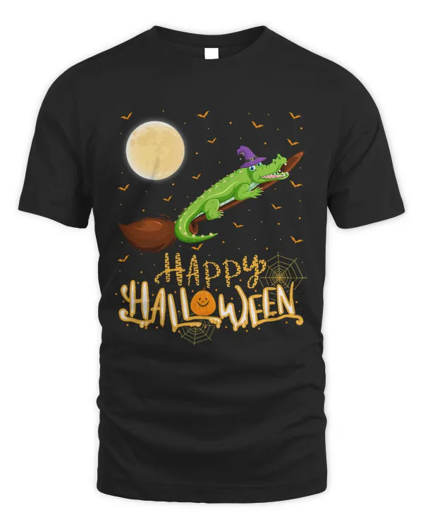 Funny Alligator Ride Witch Shotgun Alligator Halloween 278