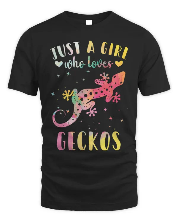 Just a Girl Who Loves Geckos Watercolor Gecko Women 218