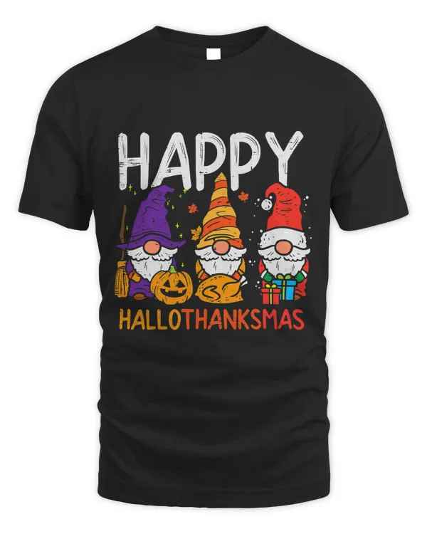 Gnomes Happy Hallothanksmas Halloween Thanksgiving Christmas 119