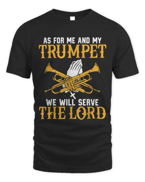 Trumpet Player Faith Christian Vintage As For Me And My