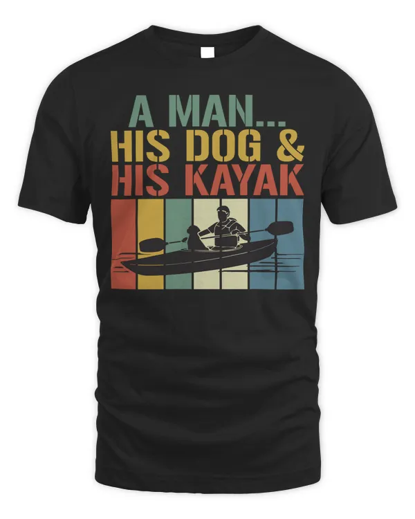 Dog A Man His Dog His Kayak Vintage80