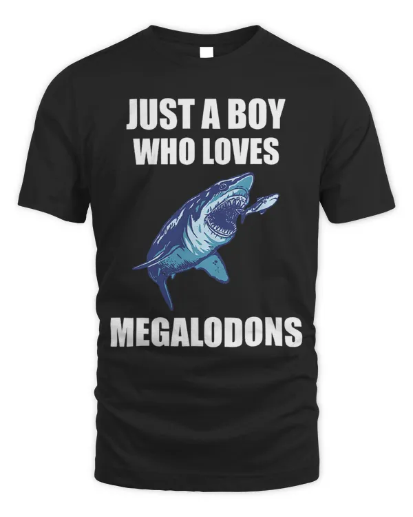 Just A Boy Who Loves Megalodon Shark