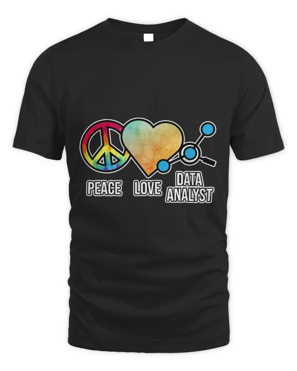 Peace Love Data Analyst Data Scientist Science Lover Graphic