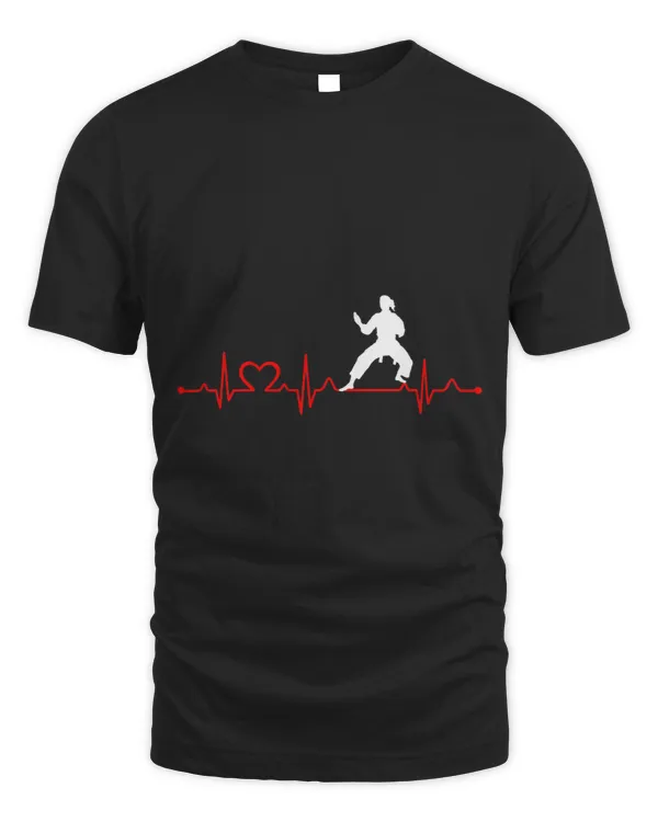 Karate Heartbeat Shirt EKG Pulse for Karate Girl