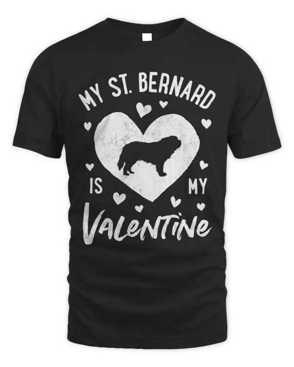 My St Bernard Is My Valentine Valentines Day Dog Lover Gifts