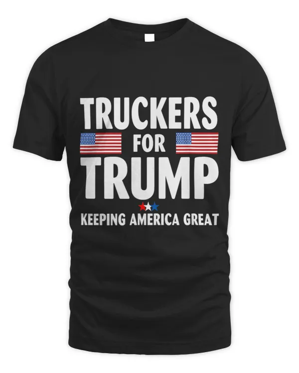 Truckers For Trump 2024 Keeping America Great US Flag