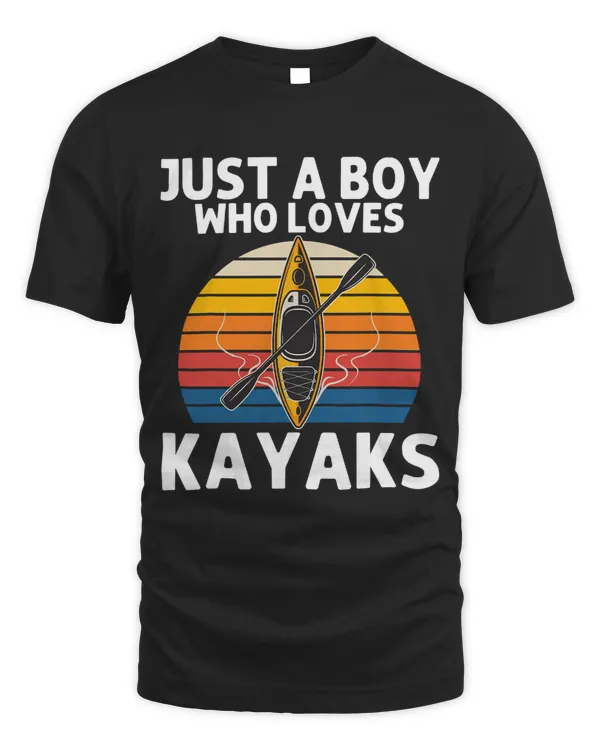Vintage Kayaking Design For Boys Kids Kayak Paddling Lover