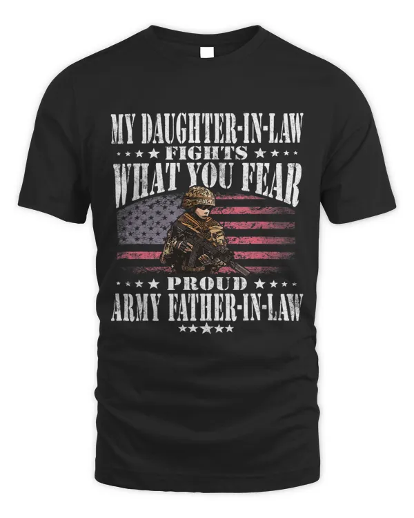 Mens My DaughterInLaw Is A Soldier Proud Army FatherInLaw