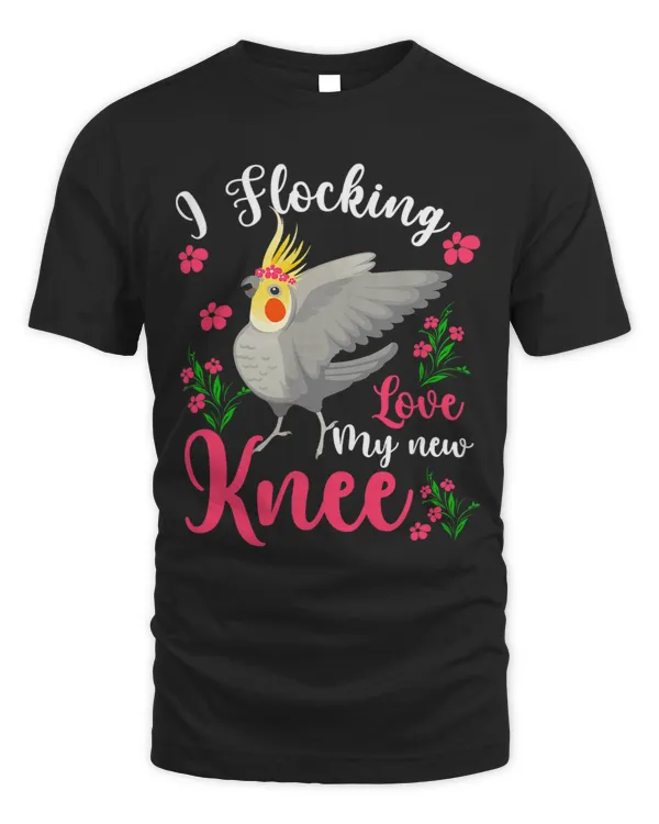 I Flocking Love My New Knee Funny Surgery Floral Cockatiel
