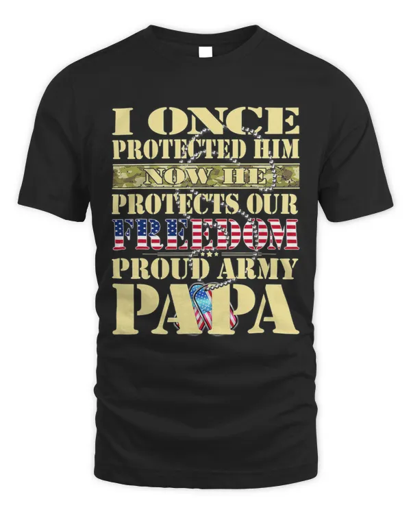 Mens My Grandson Is A Soldier Proud Army Papa - Military Grandpa