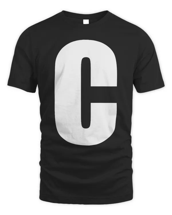 Letter C Bold White Capital C for Team Names or Words