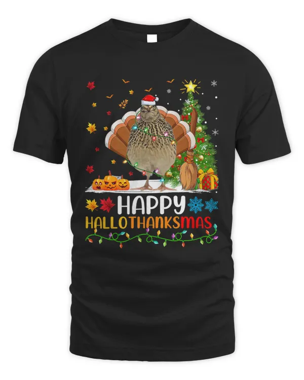 Quail Bird Lover Funny Happy Quail HelloThanksMas