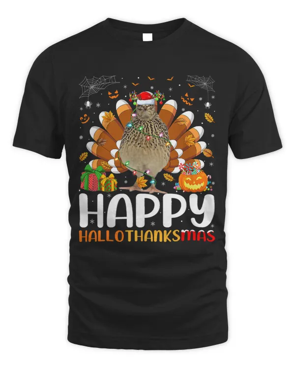 Quail Bird Lover Halloween Christmas Happy Hallothanksmas